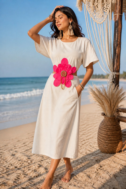 Cream Cotton Dress
