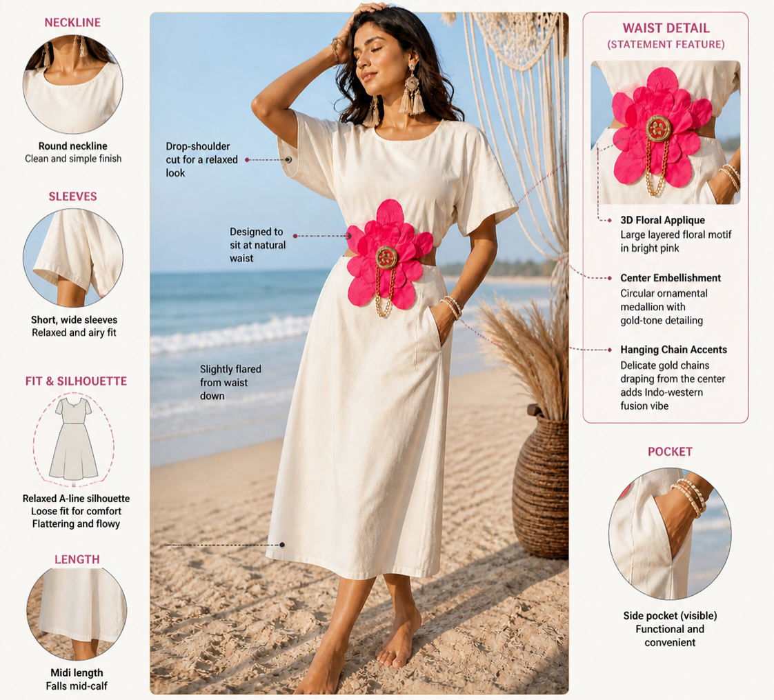 Cream Cotton Dress